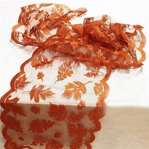 Fall Table Runner Thanksgiving Decorations Maple Leaves Table Runner 13x72"